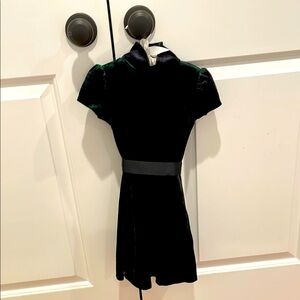 Elegant Green Velvet Dress